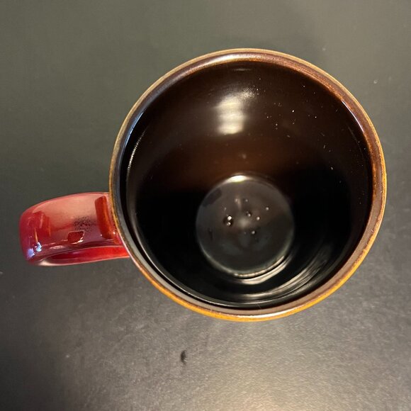WOODLAND HOME STUDIO Russet Red Glazed Mug w/ Inlaid Brown Bears & Trees - Picture 7 of 9